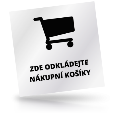 Zde odkládejte nákupní košíky - čtvercové označení