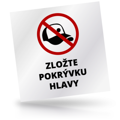 Zložte pokrývku hlavy - čtvercové označení