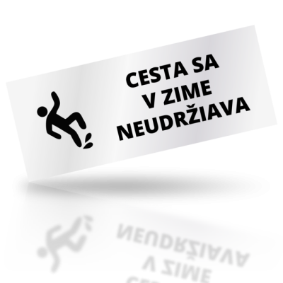 Cesta sa v zime neudržiava - obdelníkové označení