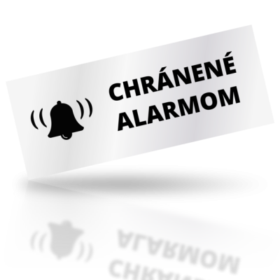 Chránené alarmom - obdelníkové označení