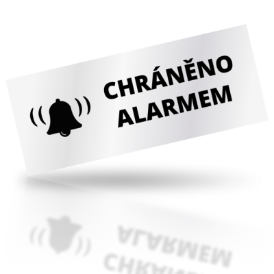 Chráněno alarmem - obdelníkové označení
