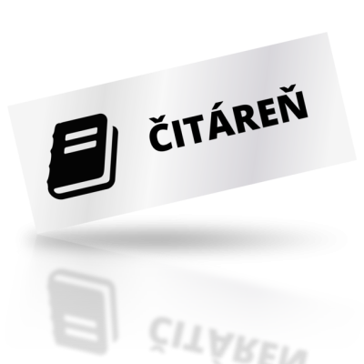 Čitáreň - obdelníkové označení