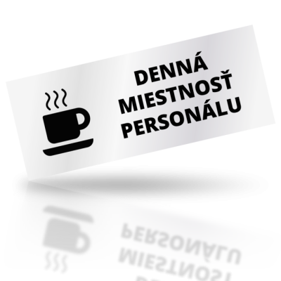 Denná miestnosť personálu - obdelníkové označení