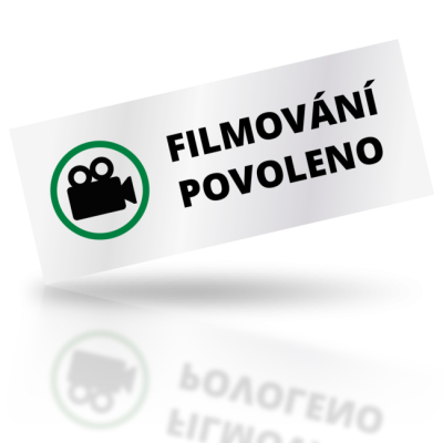 Filmování povoleno - obdelníkové označení