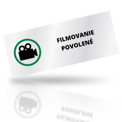Filmovanie povolené - obdelníkové označení