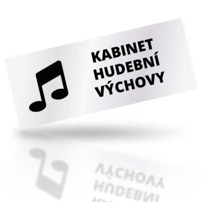 Kabinet hudební výchovy - obdelníkové označení