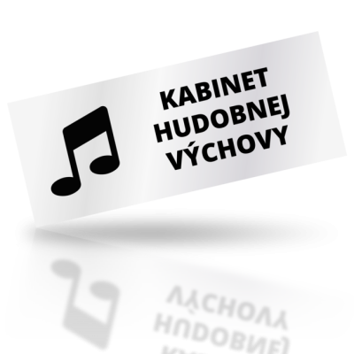 Kabinet hudobnej výchovy - obdelníkové označení