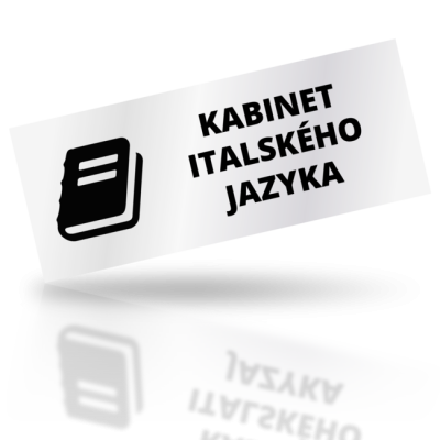 Kabinet italského jazyka - obdelníkové označení