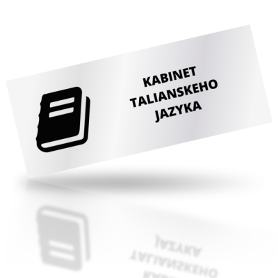 Kabinet talianskeho jazyka - obdelníkové označení