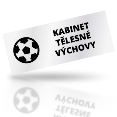 Kabinet tělesné výchovy - obdelníkové označení