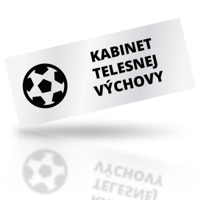 Kabinet telesnej výchovy - obdelníkové označení