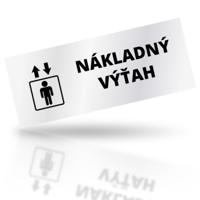 Nákladný výťah - obdelníkové označení