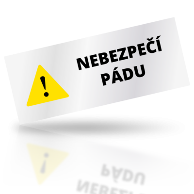 Nebezpečí pádu - obdelníkové označení
