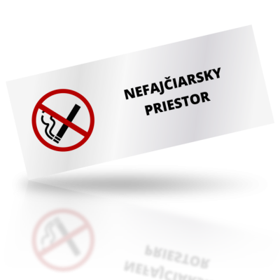 Nefajčiarsky priestor - obdelníkové označení