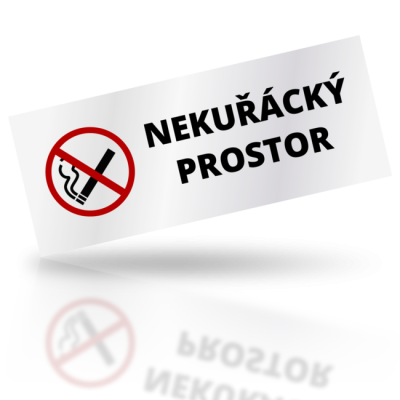 Nekuřácký prostor - obdelníkové označení