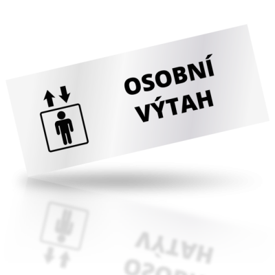 Osobní výtah - obdelníkové označení