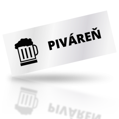 Piváreň - obdelníkové označení
