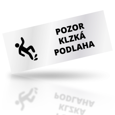Pozor klzká podlaha - obdelníkové označení