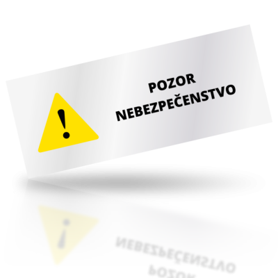Pozor nebezpečenstvo - obdelníkové označení