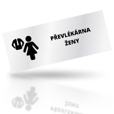 Převlékárna ženy - obdelníkové označení
