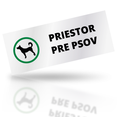 Priestor pre psov - obdelníkové označení