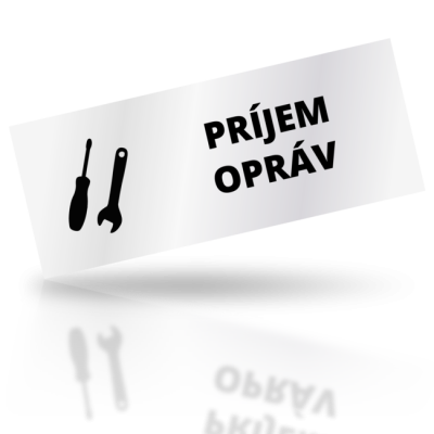 Príjem opráv - obdelníkové označení