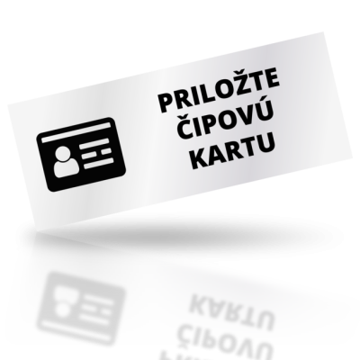 Priložte čipovú kartu - obdelníkové označení