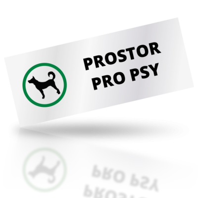 Prostor pro psy - obdelníkové označení