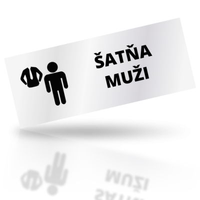 Šatňa muži - obdelníkové označení