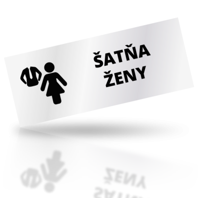 Šatňa ženy - obdelníkové označení