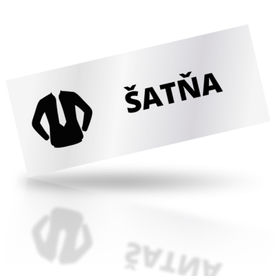 Šatňa - obdelníkové označení