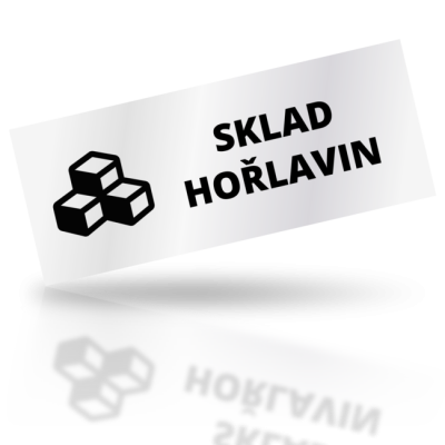 Sklad hořlavin - obdelníkové označení
