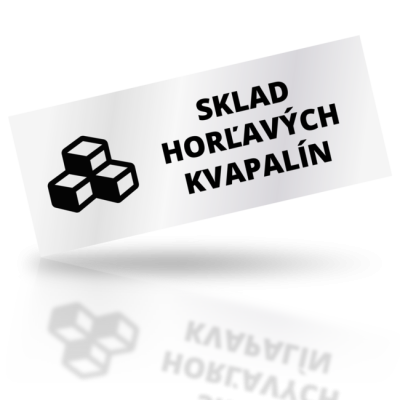 Sklad horľavých kvapalín - obdelníkové označení