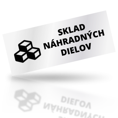 Sklad náhradných dielov - obdelníkové označení