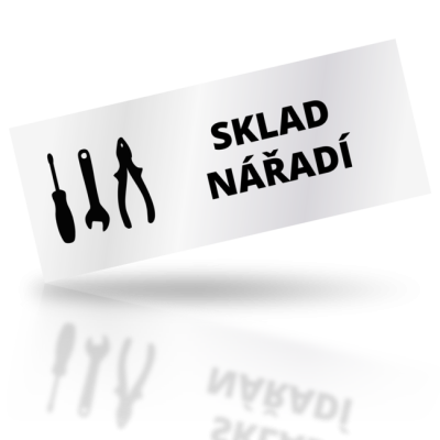 Sklad nářadí - obdelníkové označení