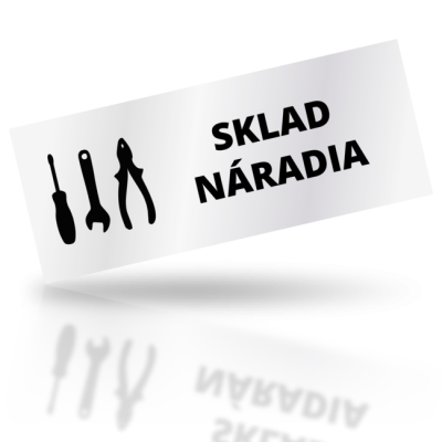 Sklad náradia - obdelníkové označení