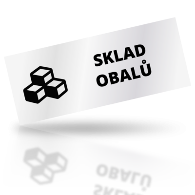 Sklad obalů - obdelníkové označení