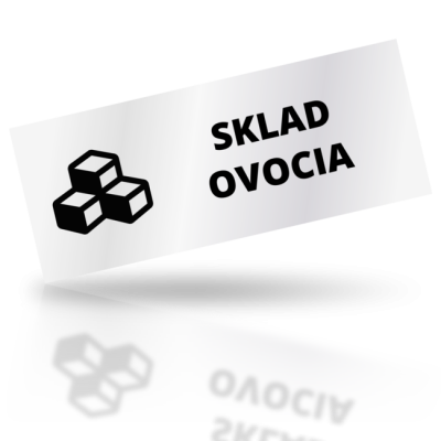 Sklad ovocia - obdelníkové označení
