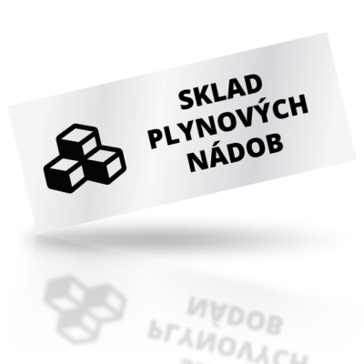 Sklad plynových nádob - obdelníkové označení