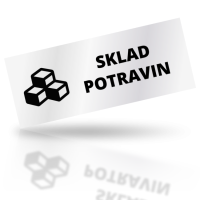 Sklad potravin - obdelníkové označení