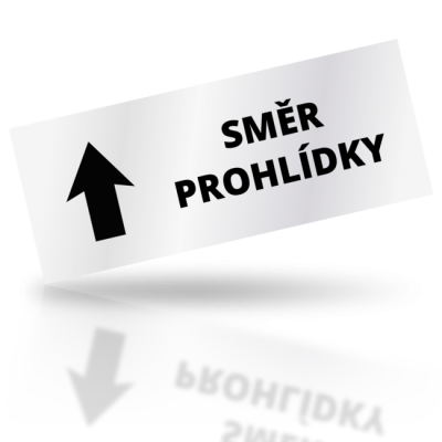 Směr prohlídky 03 - obdelníkové označení