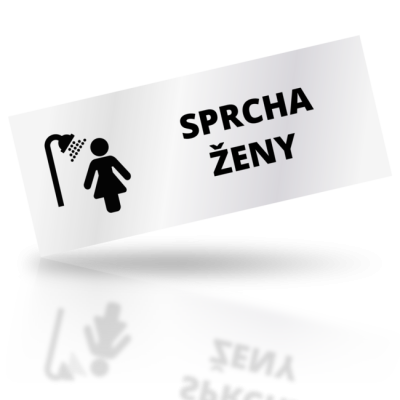 Sprcha ženy - obdelníkové označení