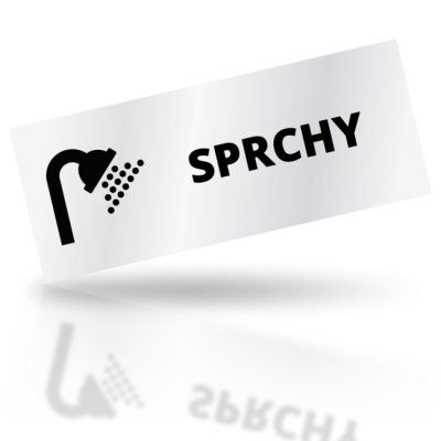 Sprchy - obdelníkové označení