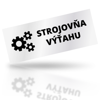 Strojovňa výťahu - obdelníkové označení