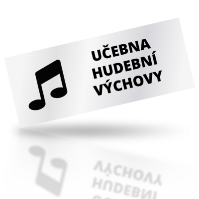 Učebna hudební výchovy - obdelníkové označení
