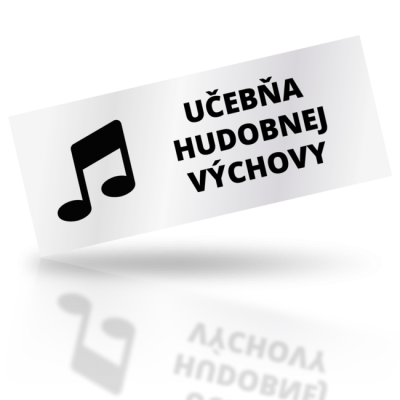 Učebňa hudobnej výchovy - obdelníkové označení
