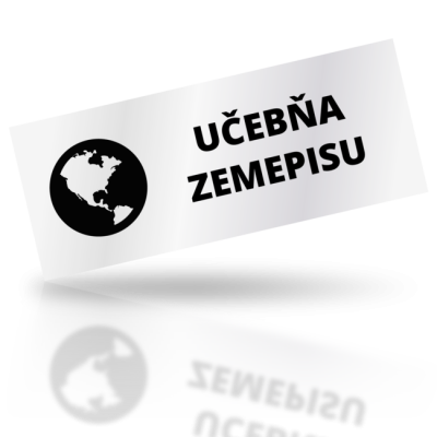 Učebňa zemepisu - obdelníkové označení