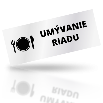 Umývanie riadu - obdelníkové označení