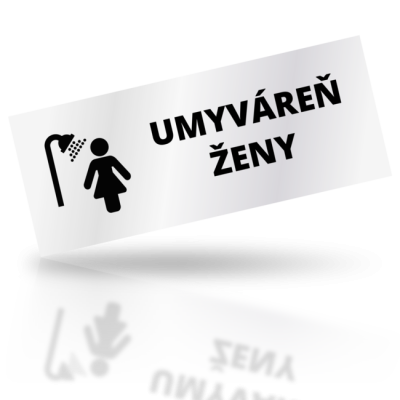 Umyváreň ženy - obdelníkové označení