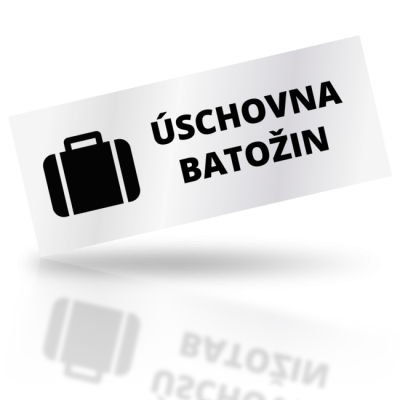 Úschovna batožin - obdelníkové označení